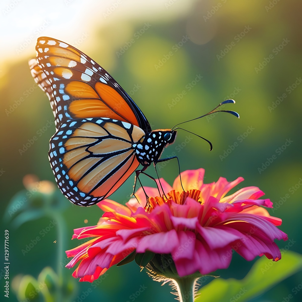 Fototapeta premium Butterfly on Flower