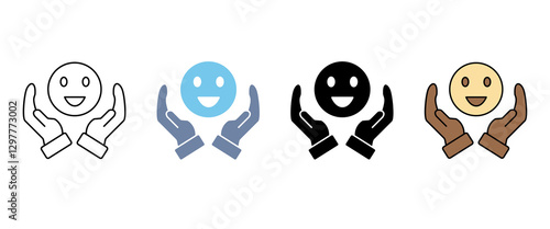 contentment concept line icon. Simple element illustration. contentment concept outline symbol design.