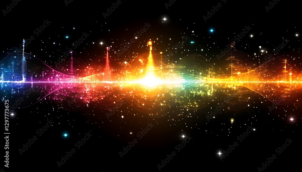Fototapeta premium Colorful Abstract Digital Art for Background