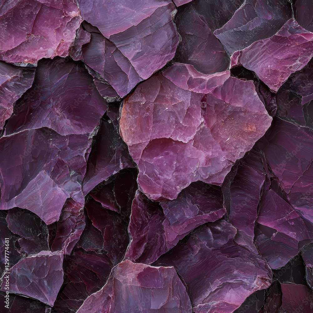 Obraz premium A background of large purple amethyst stones.
