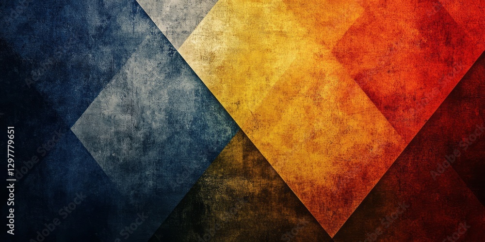 Abstract design featuring overlapping textured squares in various color tones Abstract design featuring overlapping textured squares in various color tones