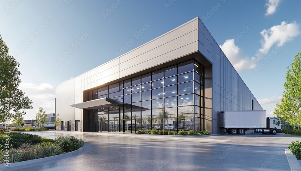 custom made wallpaper toronto digitalModern Commercial Building Exterior with Glass Facade