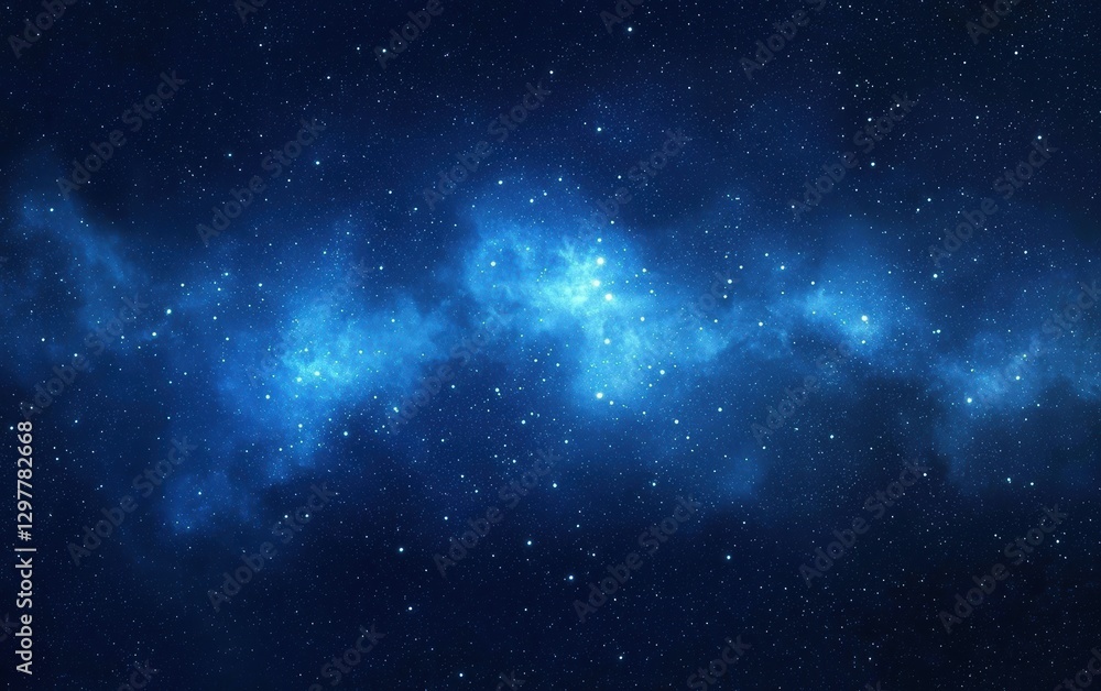 Obraz premium Captivating abstract depiction of blue dust particles suspended in space.