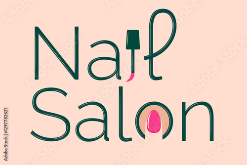 Nail Studio, Nail Salon, Nail Artist Logo Template