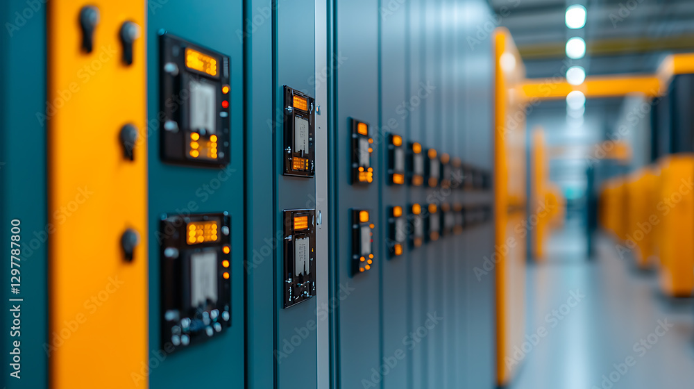 Connecting modular energy cells industrial facility close-up photography controlled environment side view innovative technology Connecting modular energy cells industrial facility close-up photography controlled environment side view innovative technology