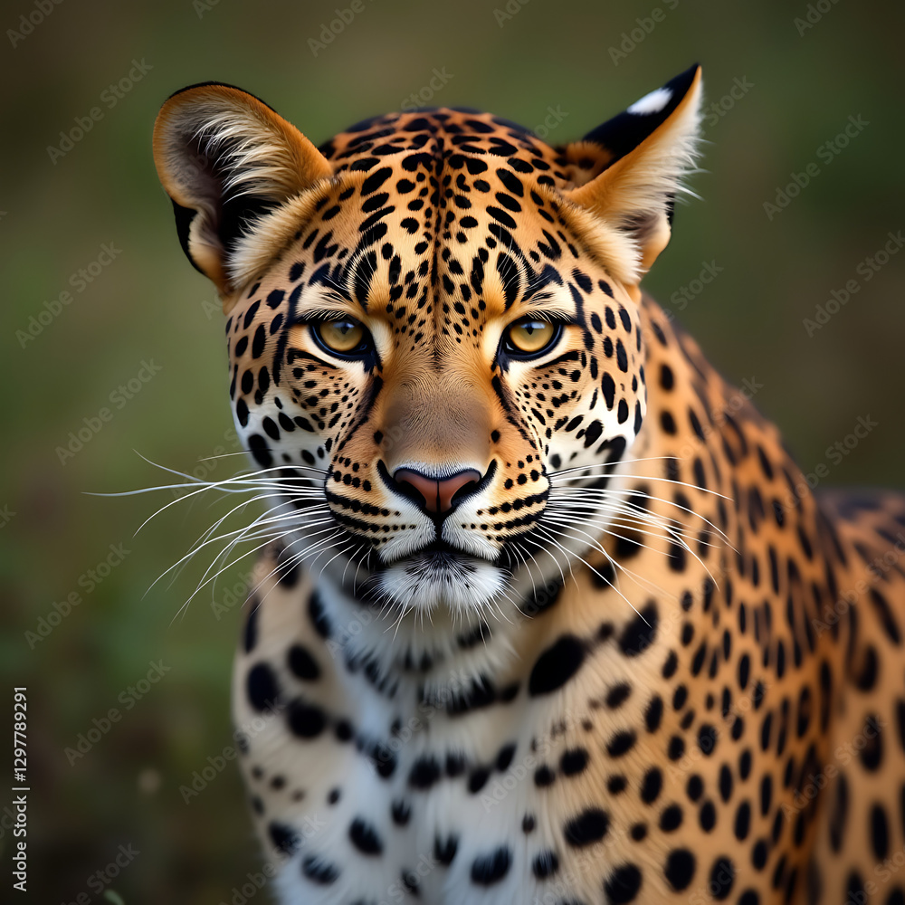 Fototapeta premium close up of a leopard