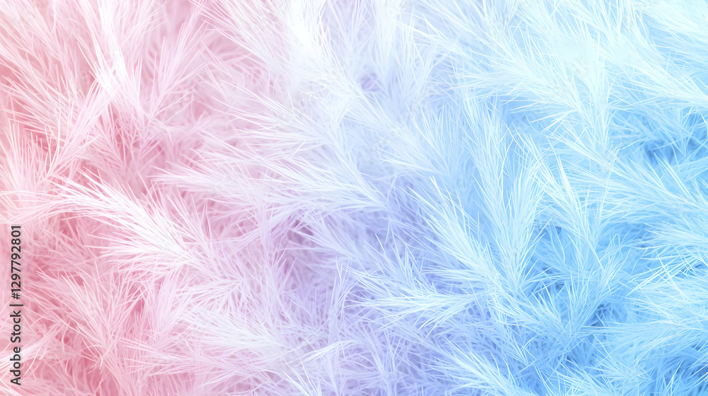 Abstract Pastel Gradient Texture of Delicate Feathery White Decorations Abstract Pastel Gradient Texture of Delicate Feathery White Decorations