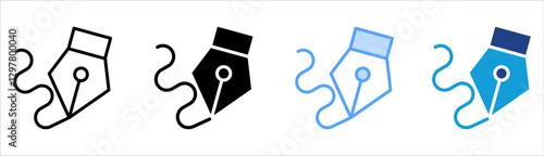 Signature Icon Set Multiple Style Collection