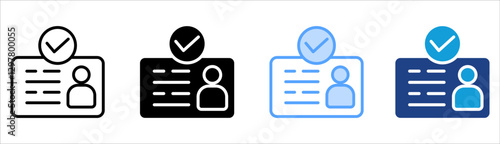 License Icon Set Multiple Style Collection