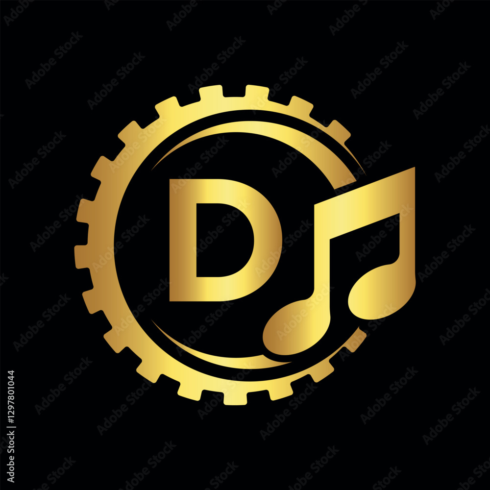 Obraz premium Industrial Logo combine with letter D vector template