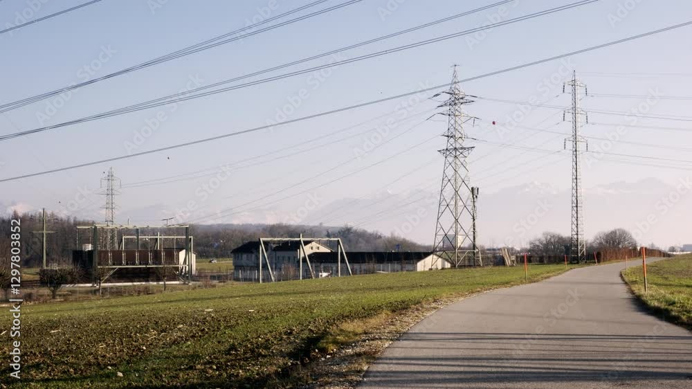 Segmented electric grid section to power homes in France Segmented electric grid section to power homes in France