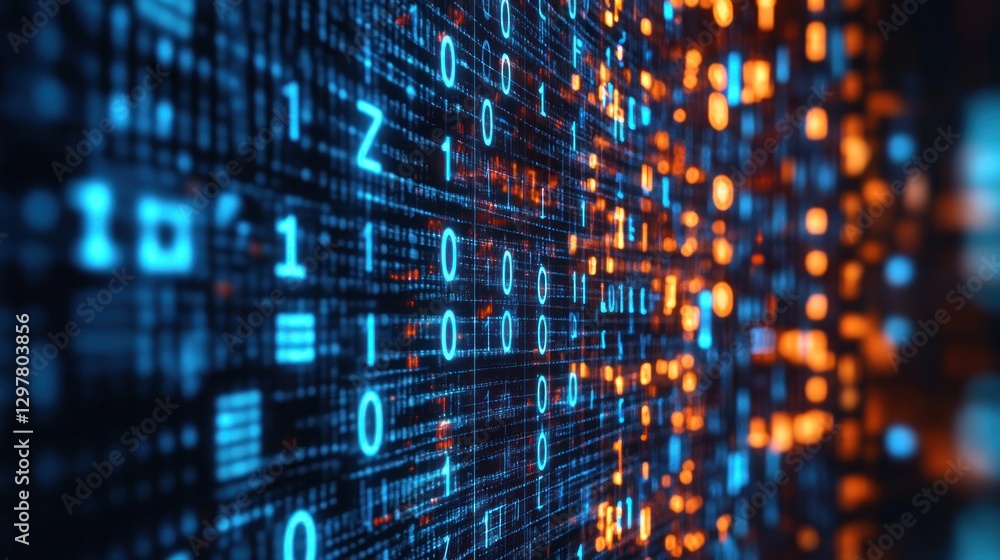 Binary Code Wall Binary Code Wall