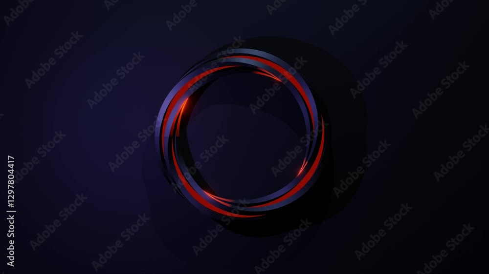 Vibrant spinning red and black twisted circle with dynamic motion and glowing effect loop animation Vibrant spinning red and black twisted circle with dynamic motion and glowing effect loop animation