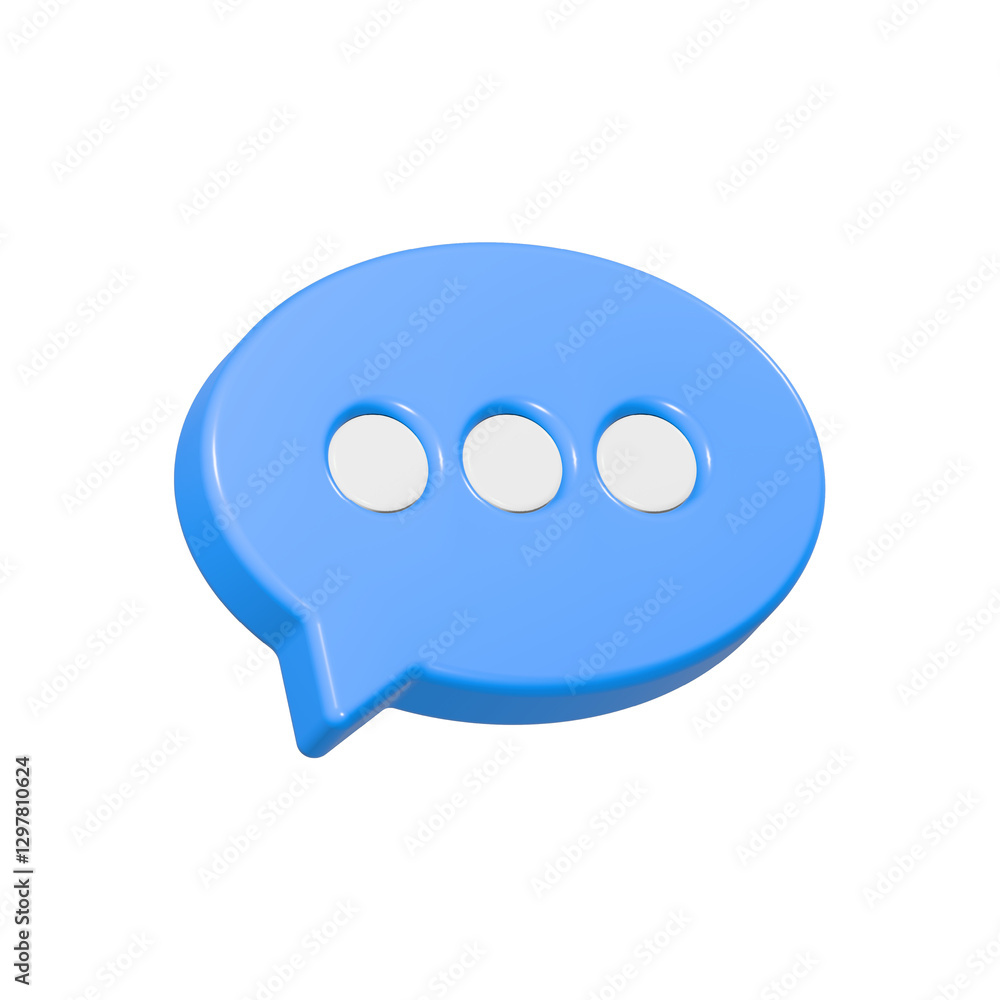 chat bubble symbol icon 3d rendering chat bubble symbol icon 3d rendering