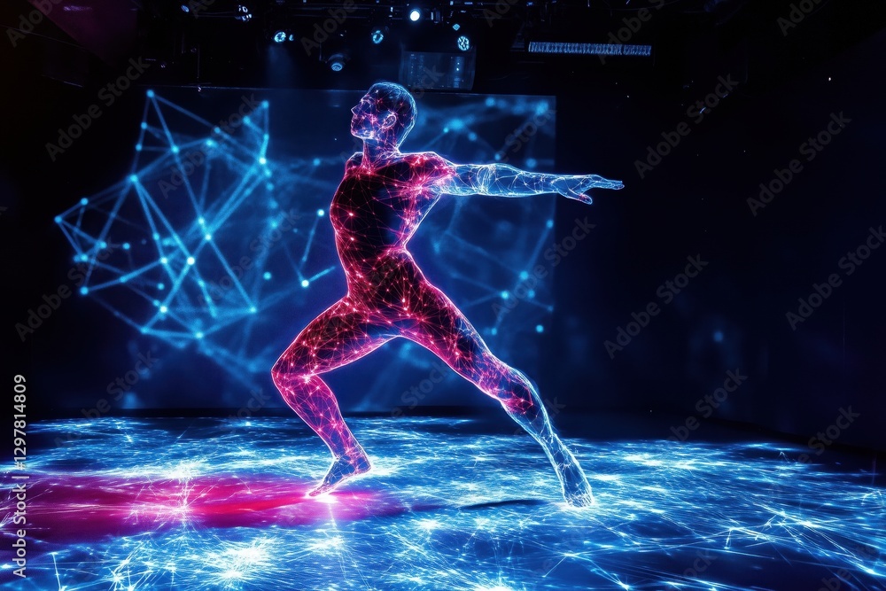 Obraz premium A digital dancer in motion