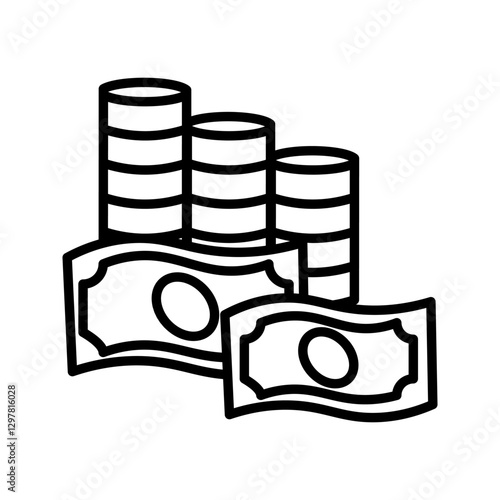 Budget icon on white background