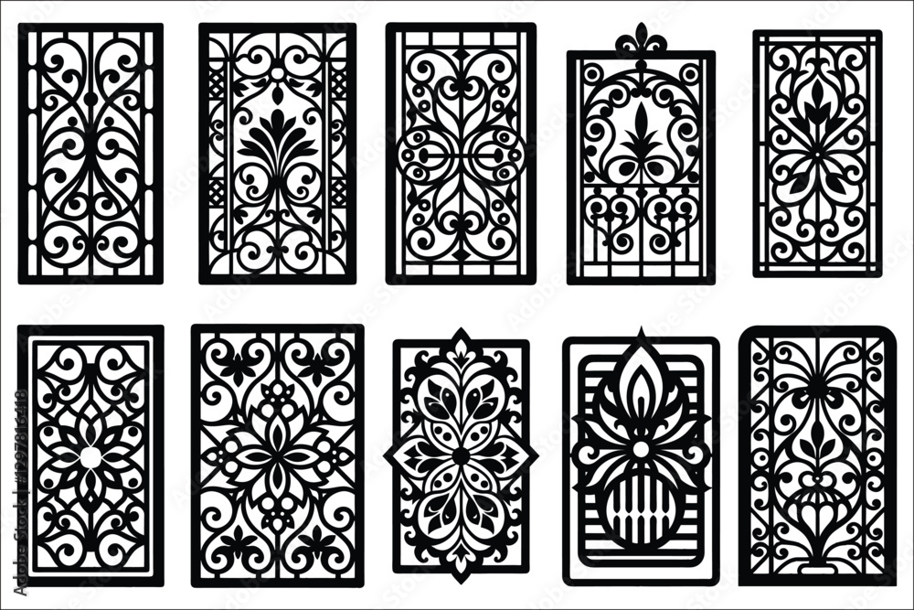 Obraz premium Laser Cut Wall Art – Geometric Floral Panel for Interior Decoration