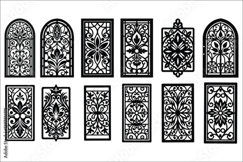 Laser Cut Wall Art – Geometric Floral Panel for Interior Decoration