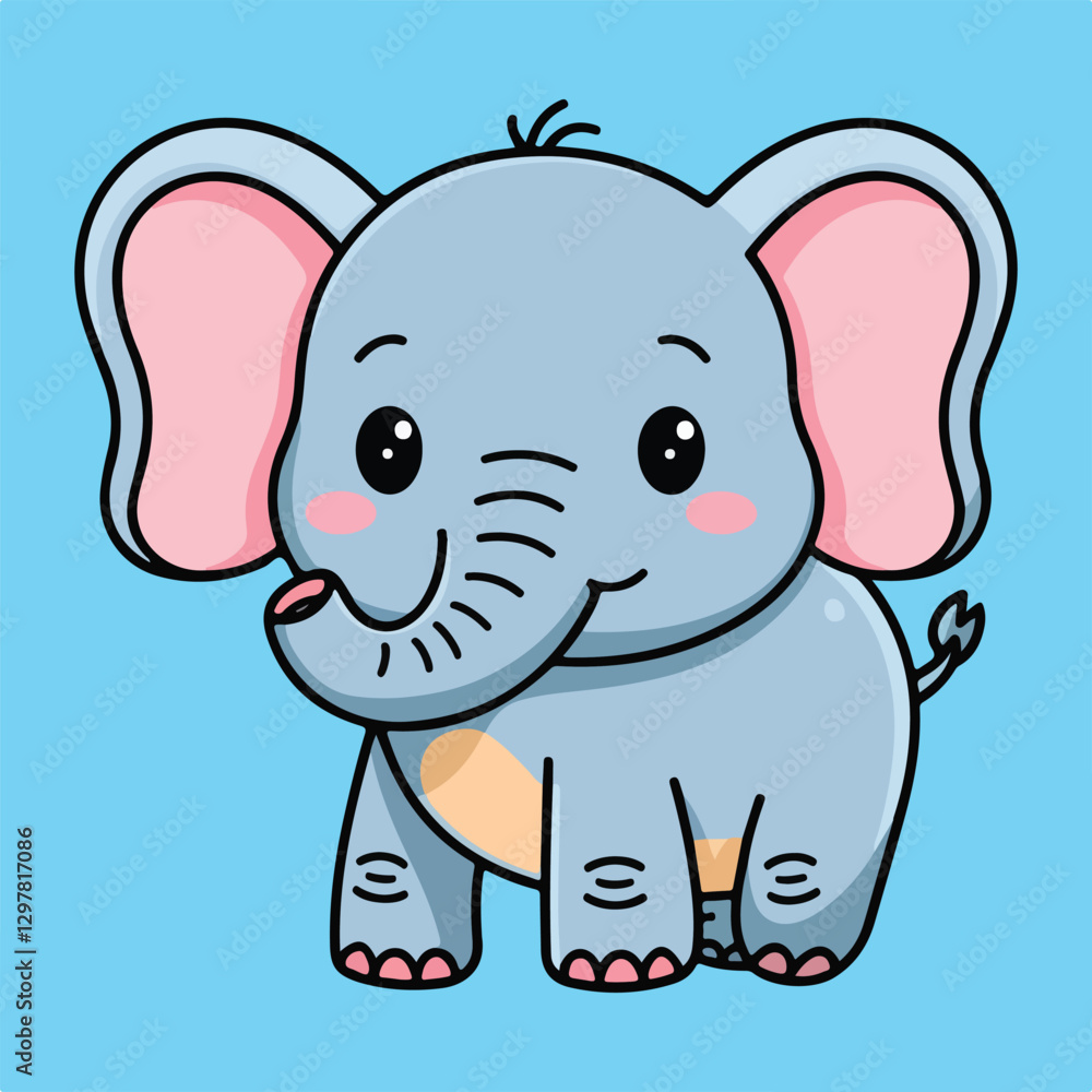 Cute Baby Elephant Vector Cute Baby Elephant Vector