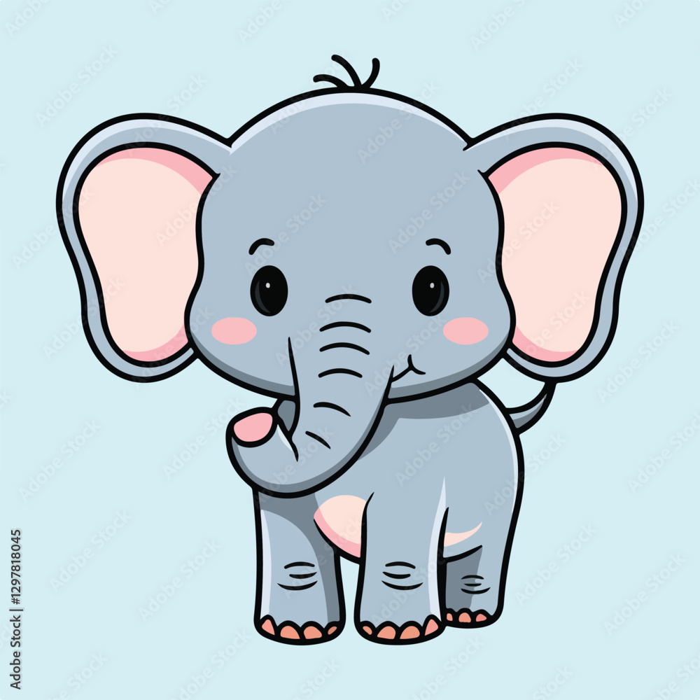 Cute Baby Elephant Vector Cute Baby Elephant Vector