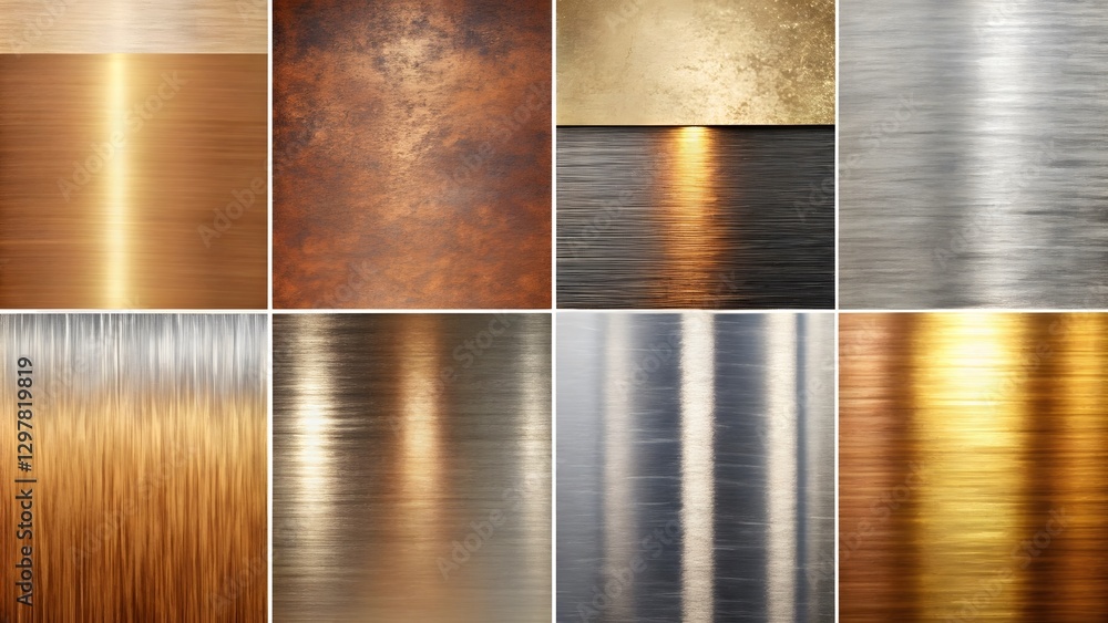 Obraz premium Top view of Realistic metal texture background