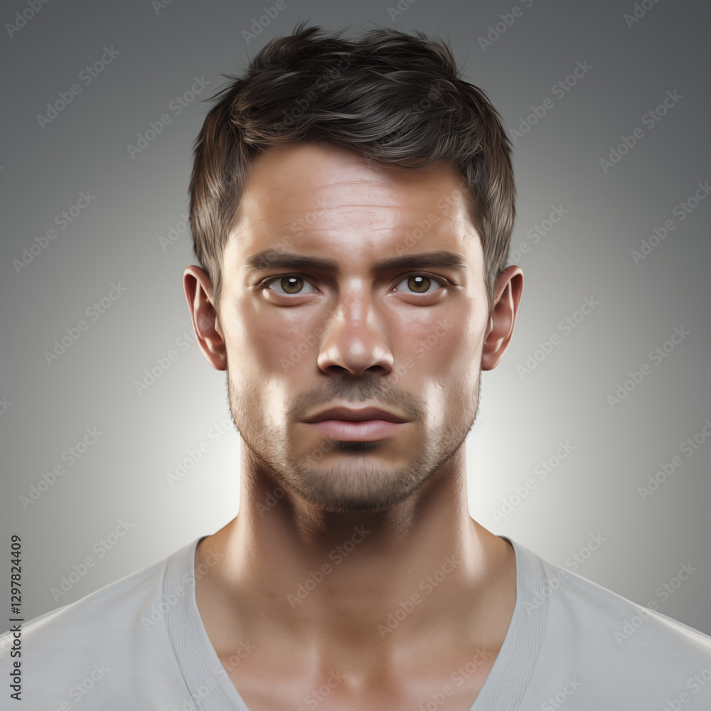 Fototapeta premium High-quality 3D rendered avatar of a male character