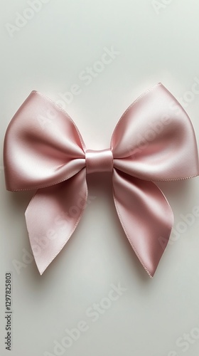 Beautiful Pink Satin Bow With Elegant Loops and Flowing Ribbons