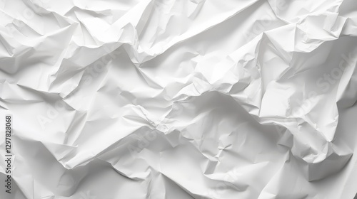 Wallpaper Mural Creased white paper with folds and wrinkles as a textured background for posters. Torontodigital.ca