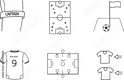 Soccer captain's armband and related graphics.