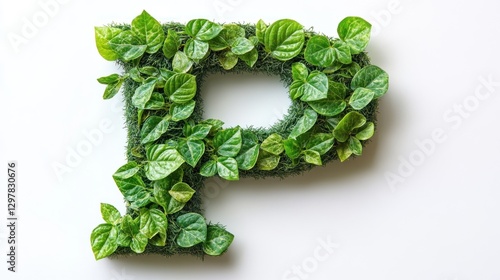 Green Letter P: Nature's Alphabet photo