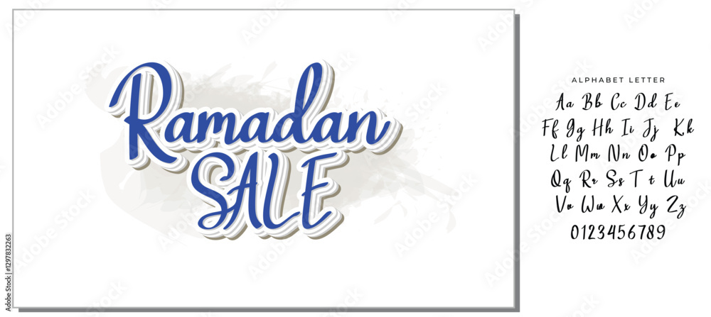 Stylish Cursive Text Typography Saying Ramadan Sale Stylish Cursive Text Typography Saying Ramadan Sale