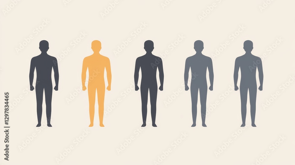 Human figure icon, simple and flat style, vector graphics Human figure icon, simple and flat style, vector graphics