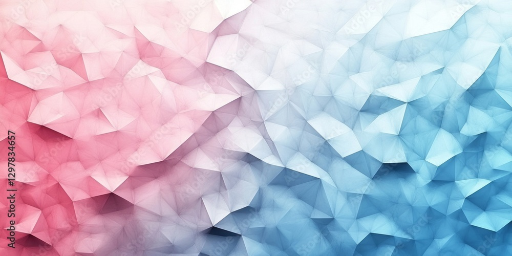 Naklejka premium Abstract geometric background featuring triangles with a pink to blue gradient