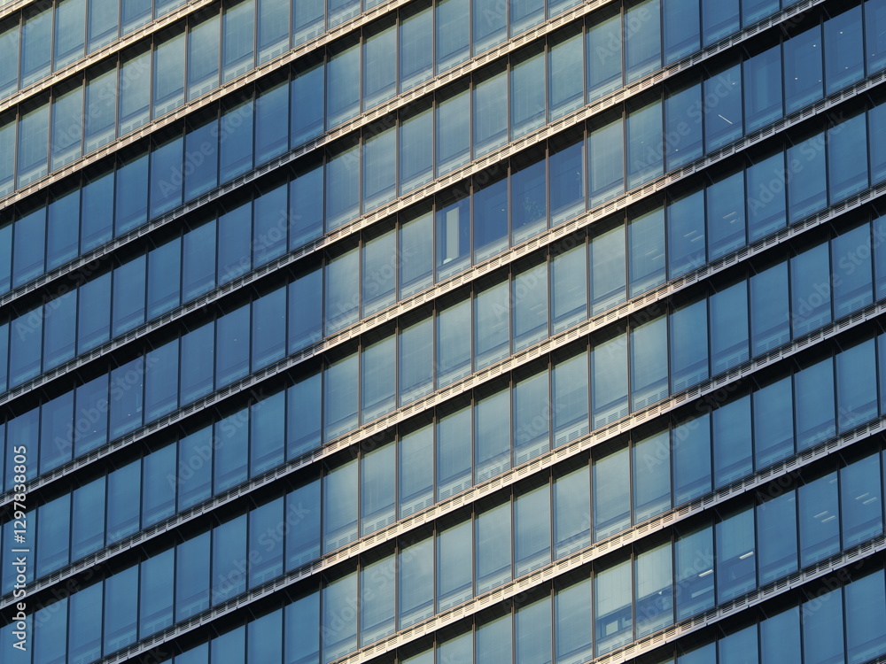 Tokyo, Japan - February 27, 2025: Windows of building in Tokyo Tokyo, Japan - February 27, 2025: Windows of building in Tokyo