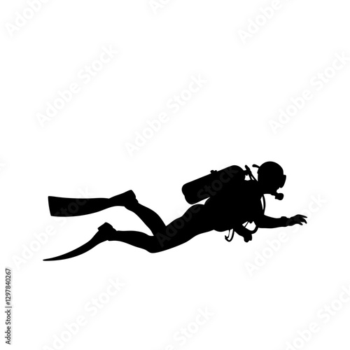 scuba diver silhouette