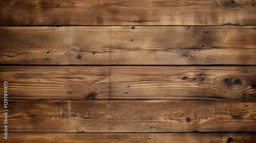 Fototapeta premium Rustic wooden planks surface with natural grain and warm brown tones