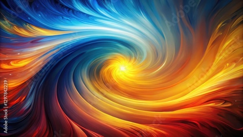 Wallpaper Mural Abstract swirling vortex of vibrant hues, a dynamic interplay of color and light, expressing energy and movement Torontodigital.ca