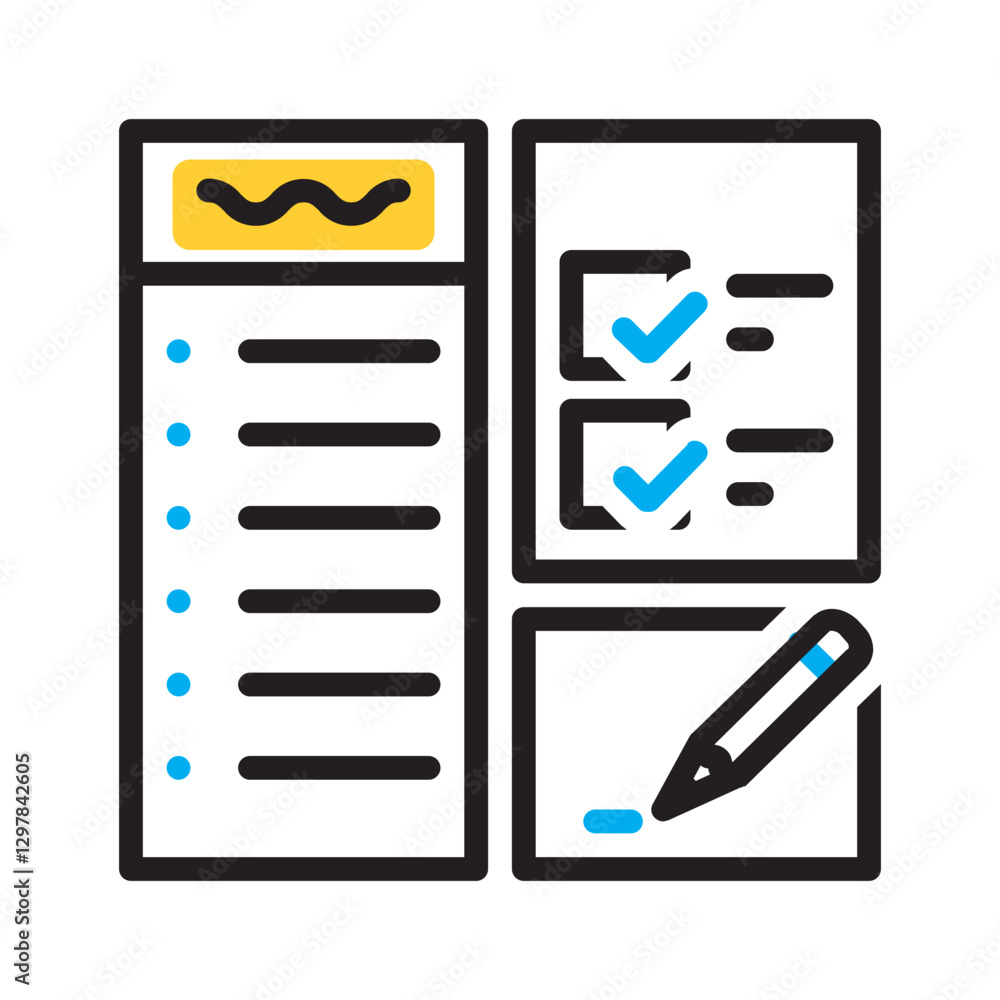 Fototapeta premium Vector multi color icon for Daily dockets