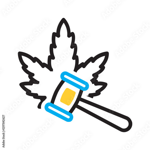 Vector multi color icon for Drug crime