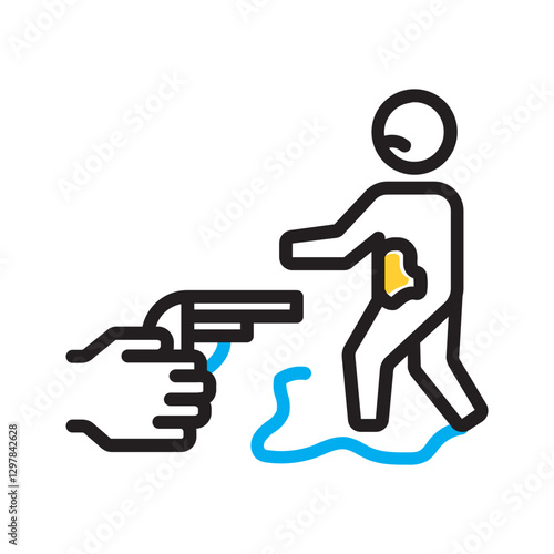 Vector multi color icon for Encounter