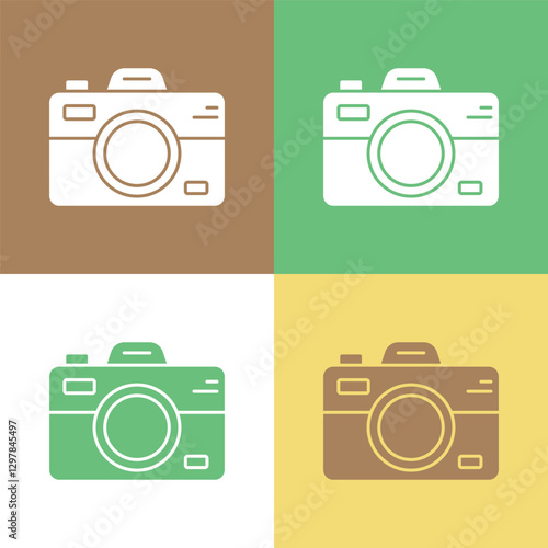 camera sign symbol vector flat icon