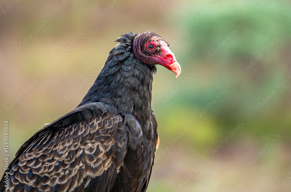 Close-up of Turkey vulture (Cathartes aura) Close-up of Turkey vulture (Cathartes aura)