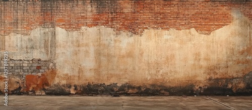 Urban decay: A vacant brick wall in a neglected neighborhood
