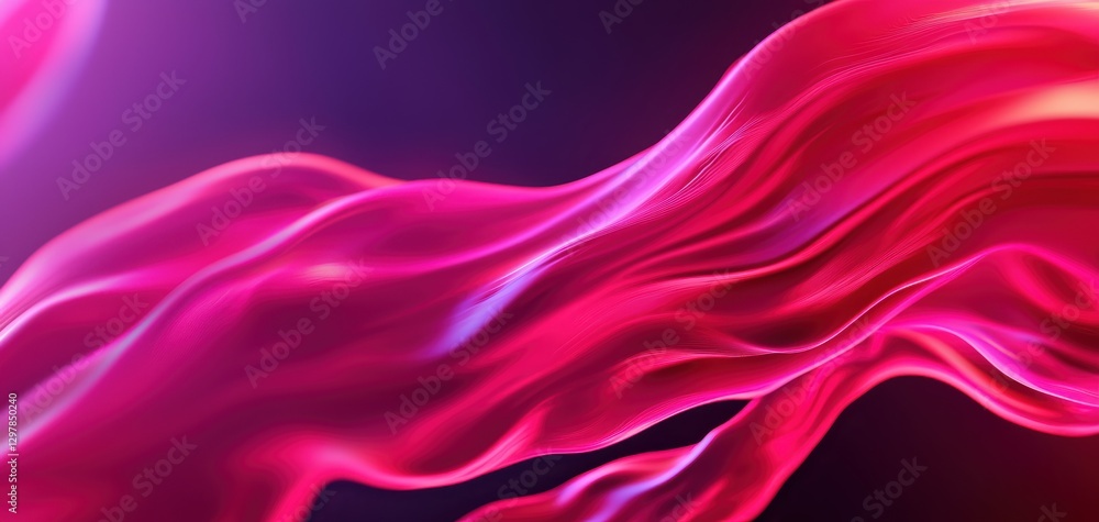 Obraz premium Neon-inspired abstract lines flowing over a dark futuristic canvas, forming a sleek minimalist aesthetic