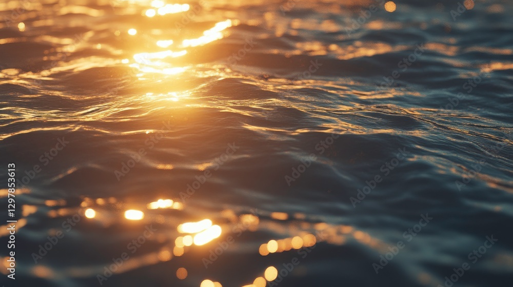 Colorful Sunset Reflections on Water Surface Colorful Sunset Reflections on Water Surface