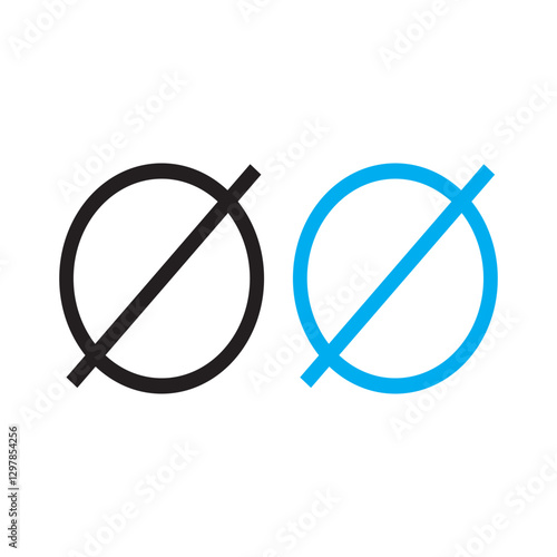 diameter icon on white