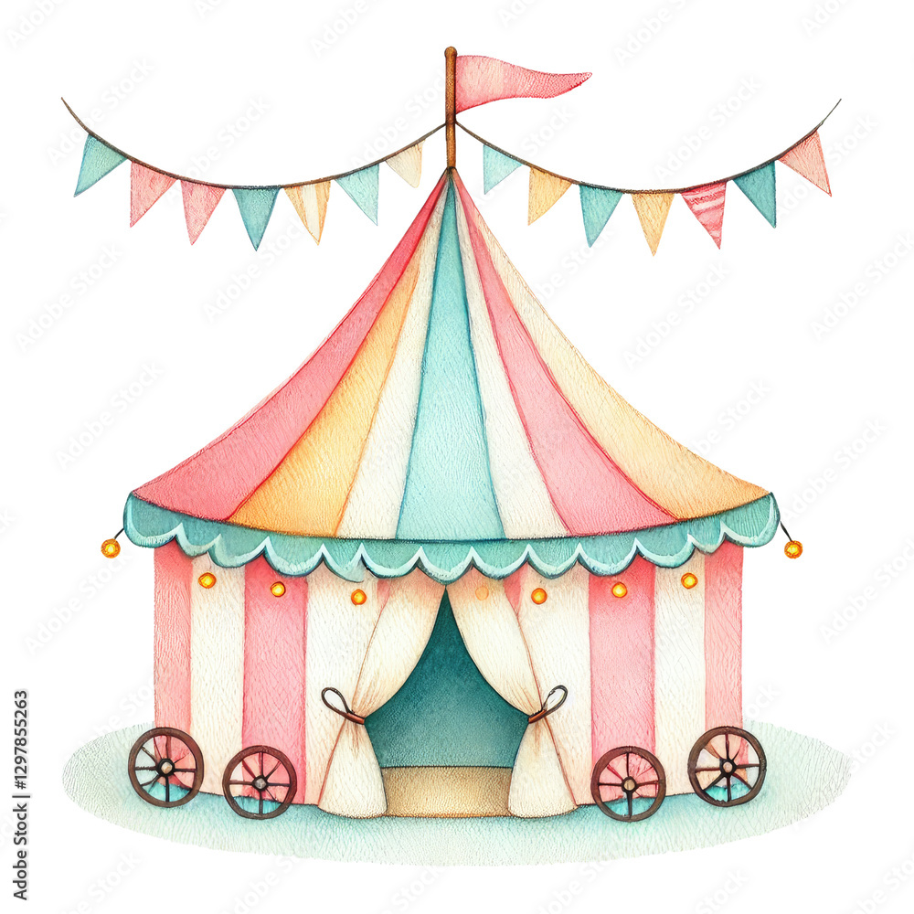 Watercolor Circus cute animals on transparent background. Hand drawn repeat backdrop for nursery, kids and baby. Watercolor Circus cute animals on transparent background. Hand drawn repeat backdrop for nursery, kids and baby.