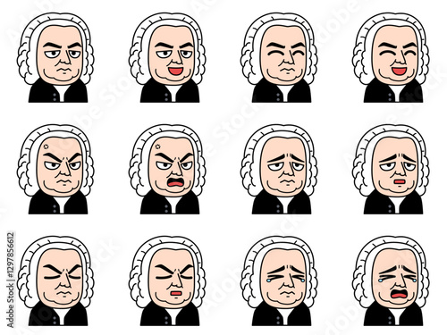 バッハのイラストセット