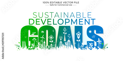 Concept for sustainability and sustainable development goals.