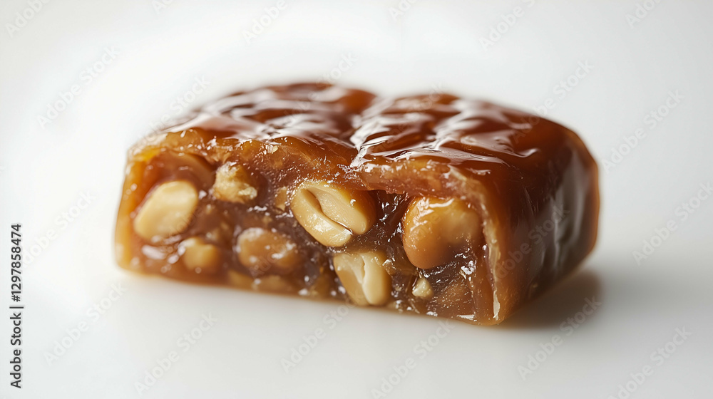 Soft and Chewy Peanut Caramel Candy with a Glossy Texture Soft and Chewy Peanut Caramel Candy with a Glossy Texture